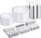 Silver Disposable Dinnerware Set – 25, 50, 75, 100 Guest Options, Plates, Silverware, Cups for Wedding, Party, Events